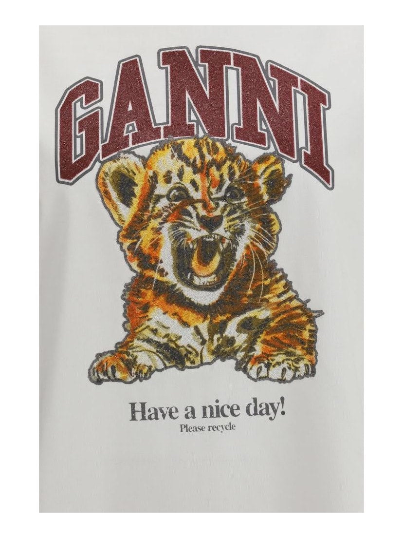 Ganni · Тениска · Бял | DontMiss.bg