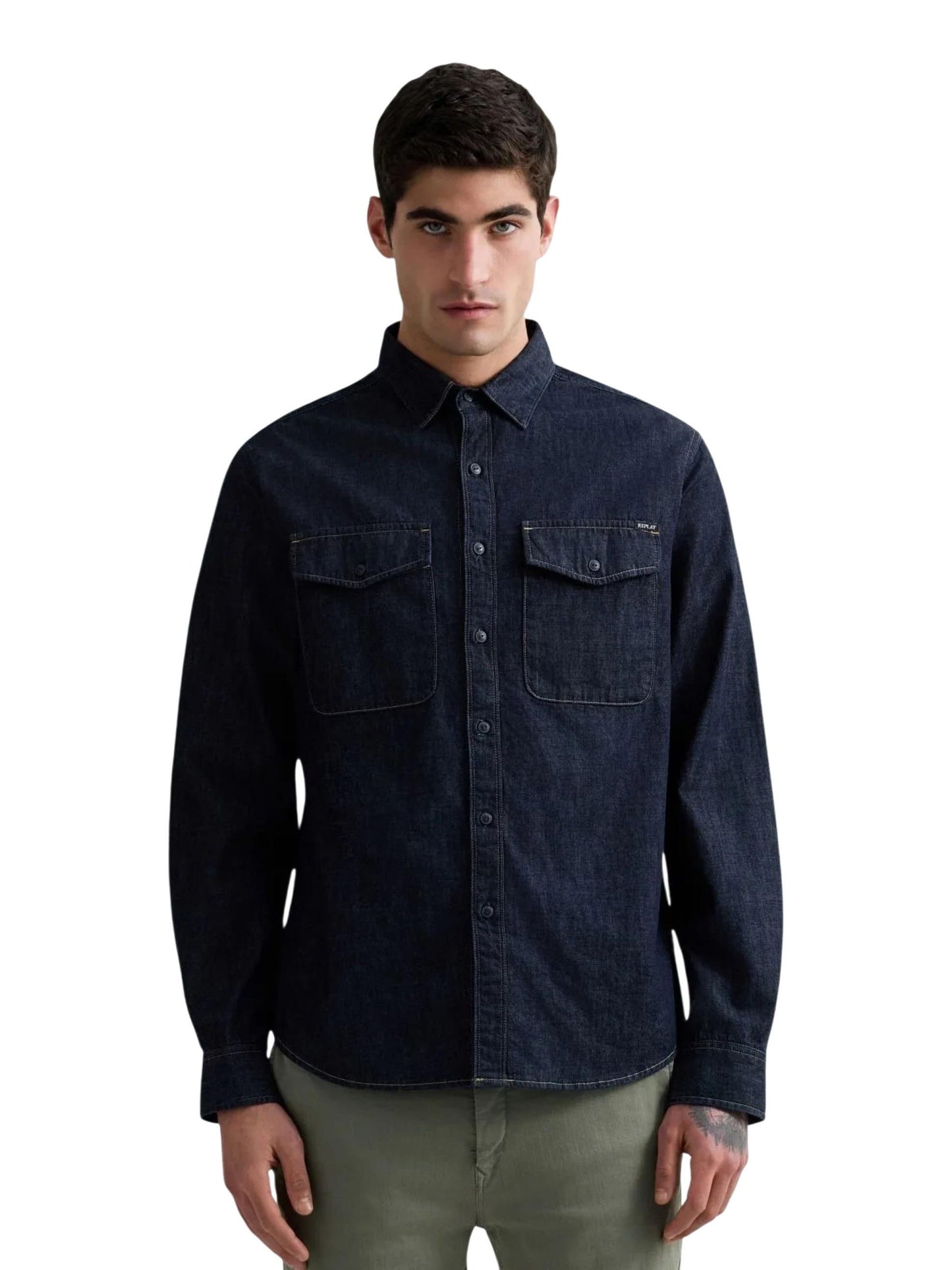 Replay · Риза · 6.5 OZ DEEP BLUE DENIM | DontMiss.bg