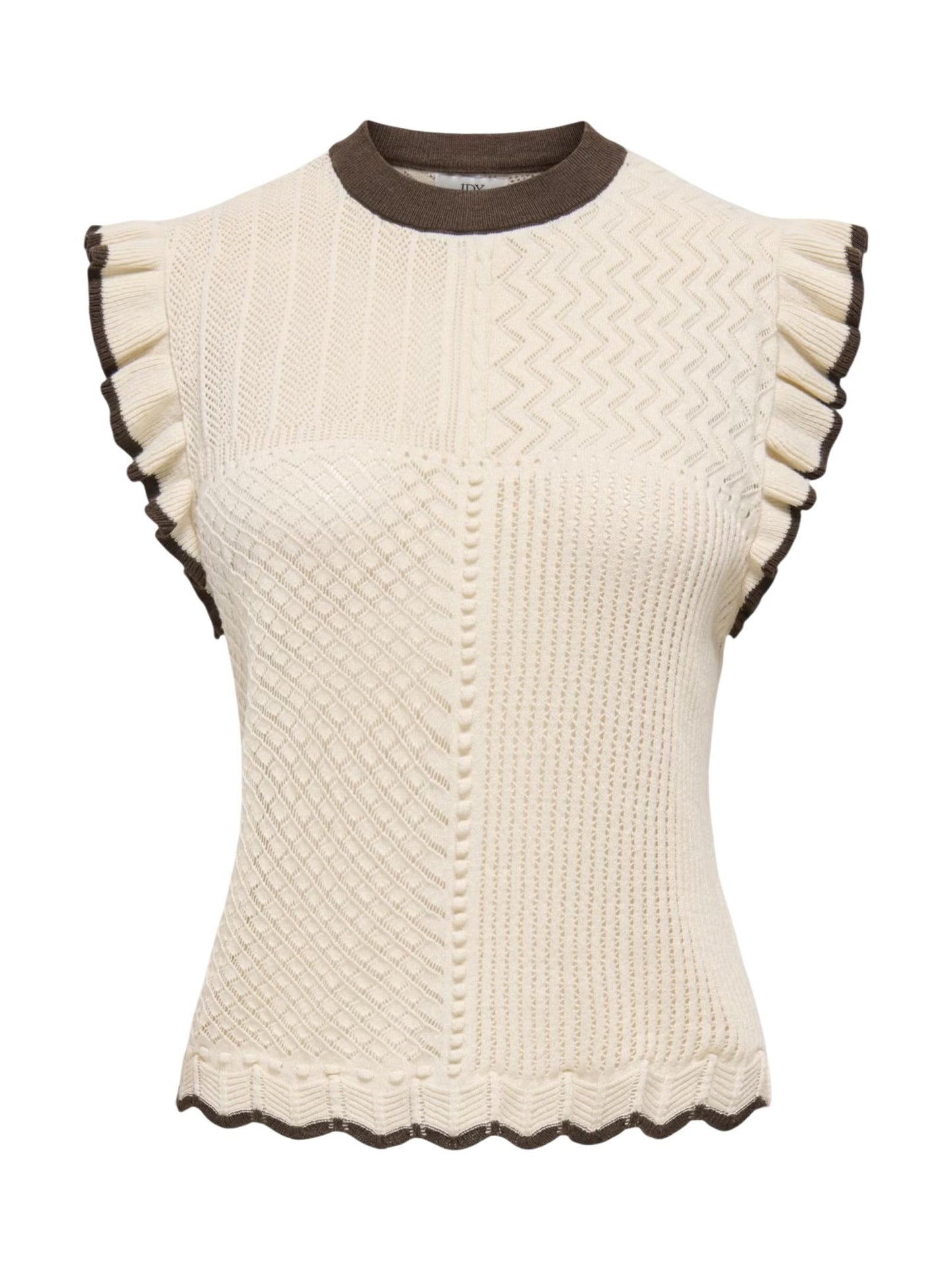 Jacqueline de Yong · Тениска · JDYVIOLET S/L FRILL PULLOVER KNT NOOS | DontMiss.bg