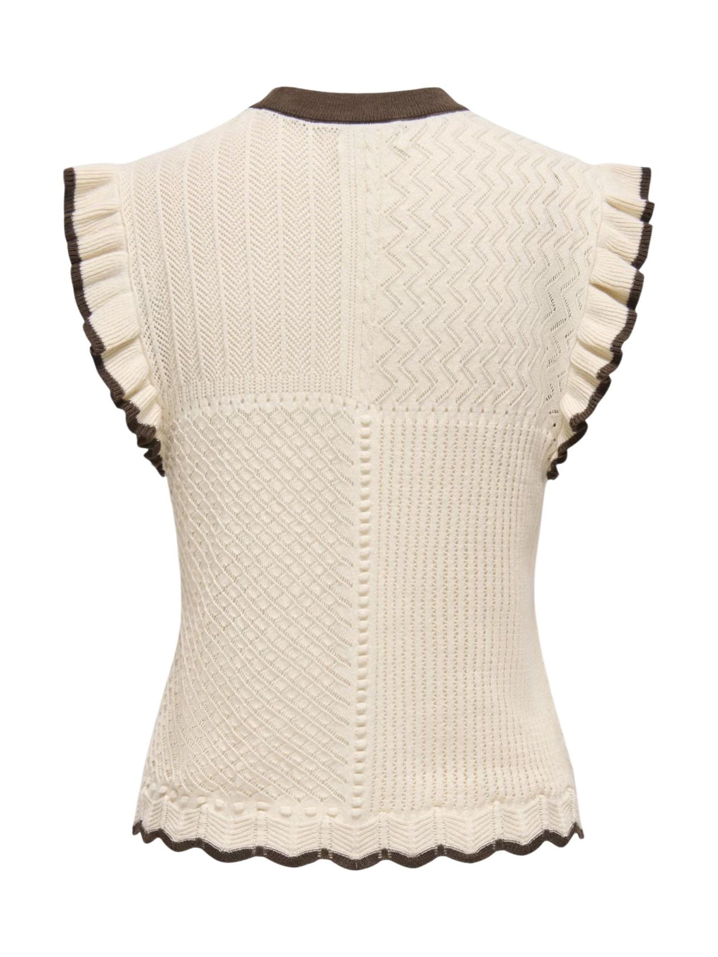 Jacqueline de Yong · Тениска · JDYVIOLET S/L FRILL PULLOVER KNT NOOS | DontMiss.bg