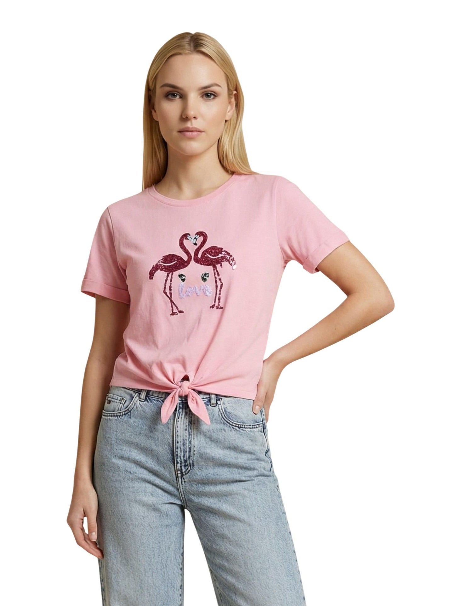 ONLY · Тениска · Onldora S/S Knot Fold-Up Top Jrs | DontMiss.bg