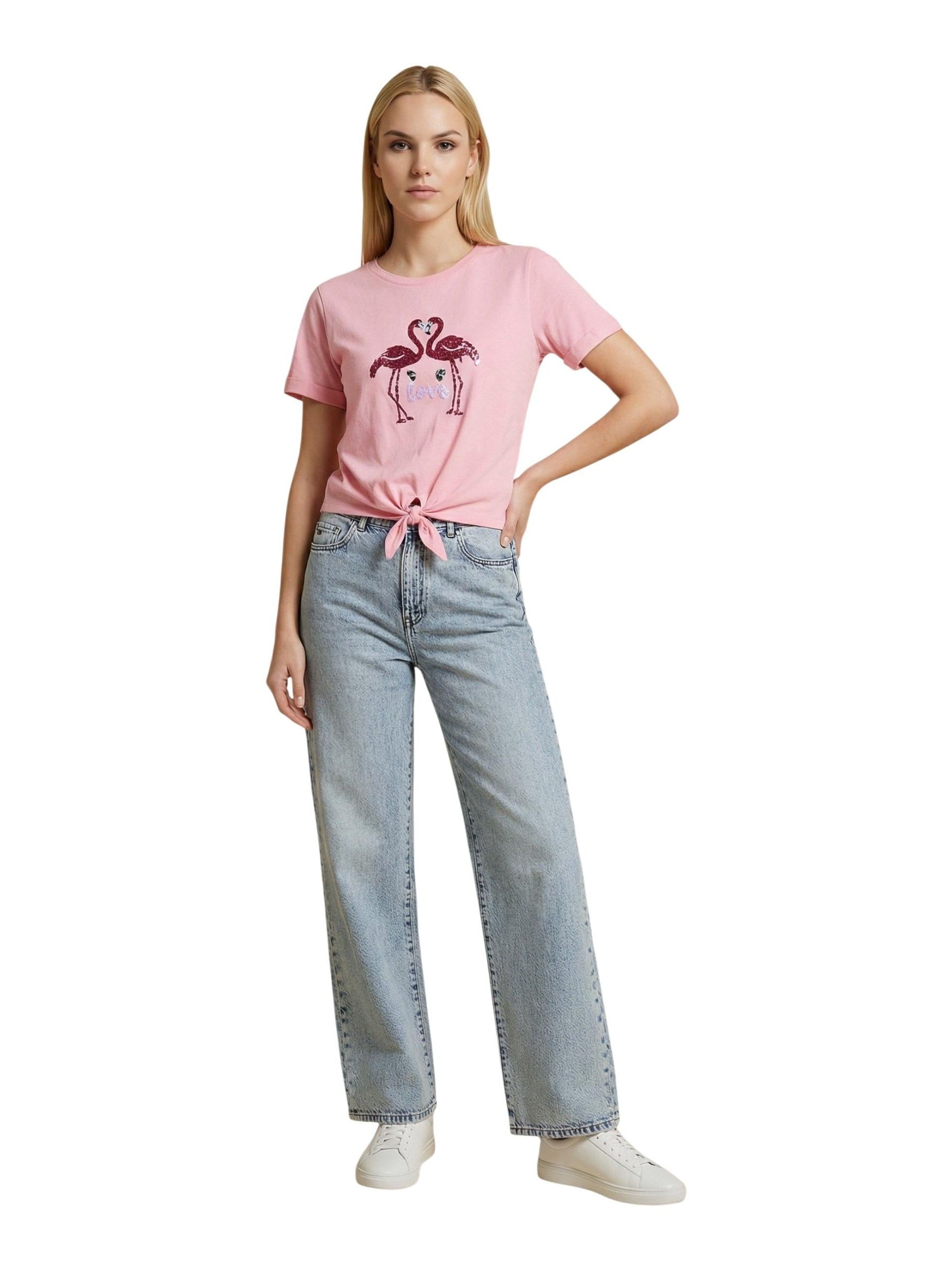 ONLY · Тениска · Onldora S/S Knot Fold-Up Top Jrs | DontMiss.bg