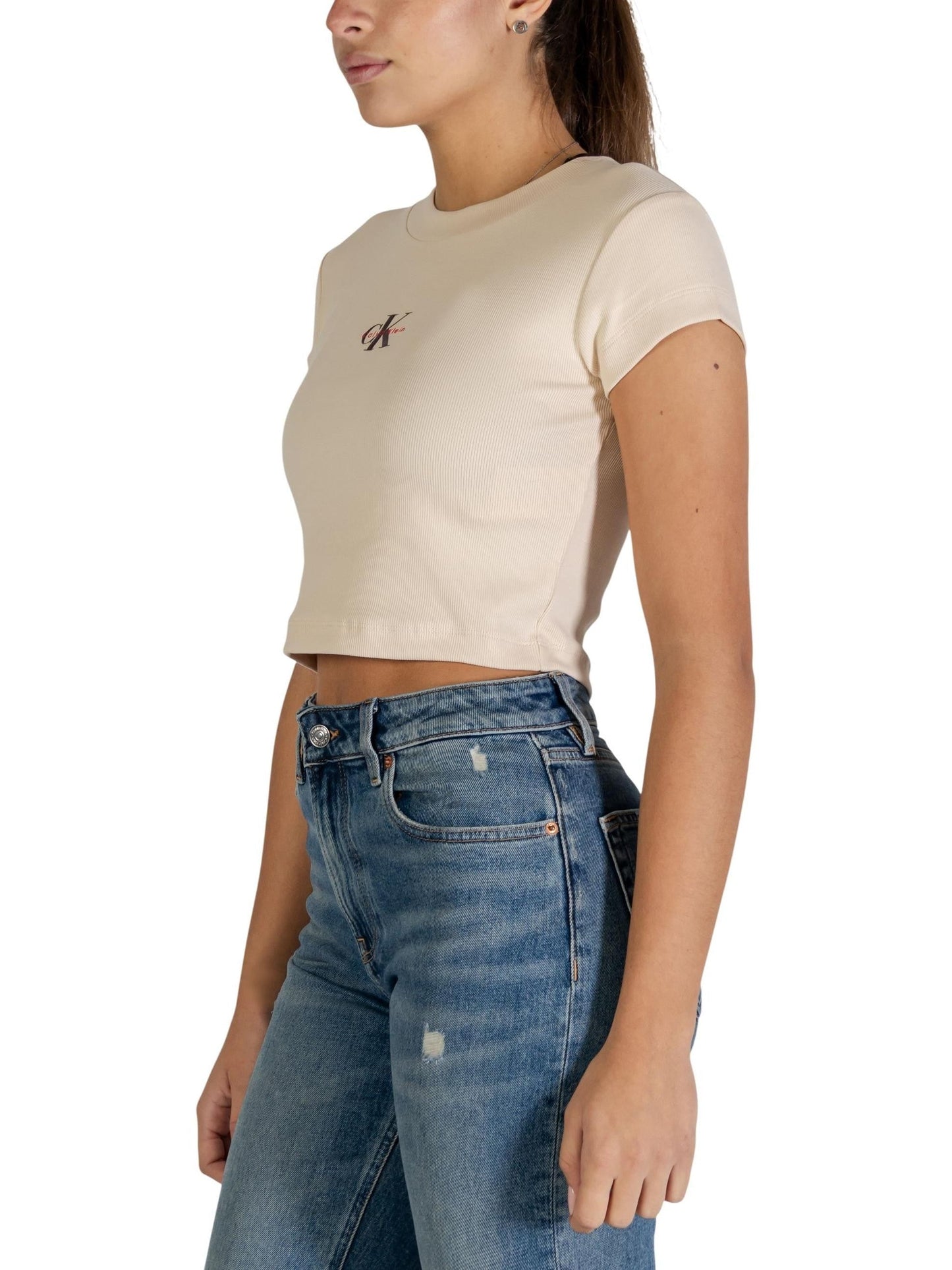 Calvin Klein Jeans · Тениска · WH7_15754800127_Beige | DontMiss.bg