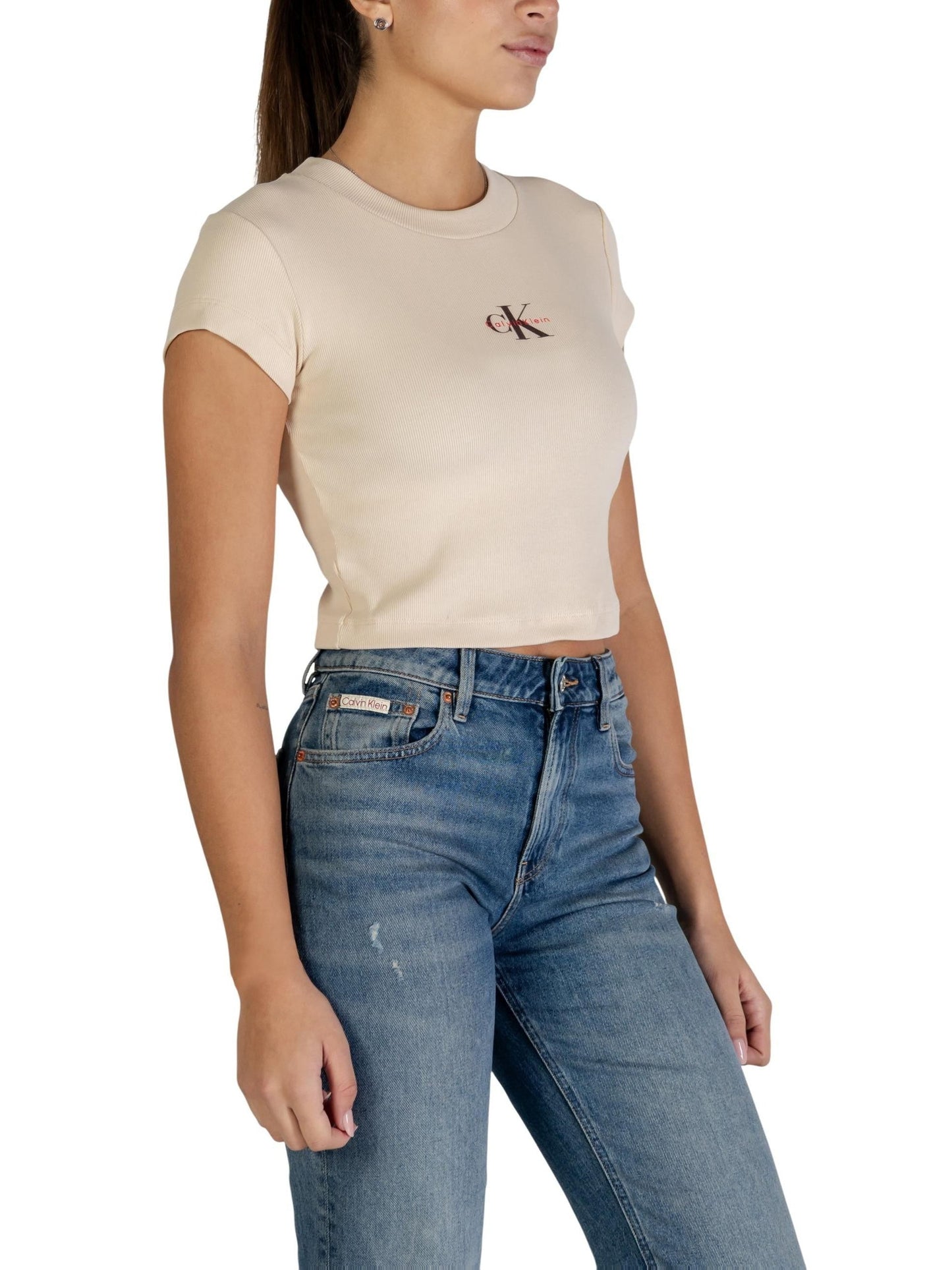 Calvin Klein Jeans · Тениска · WH7_15754800127_Beige | DontMiss.bg