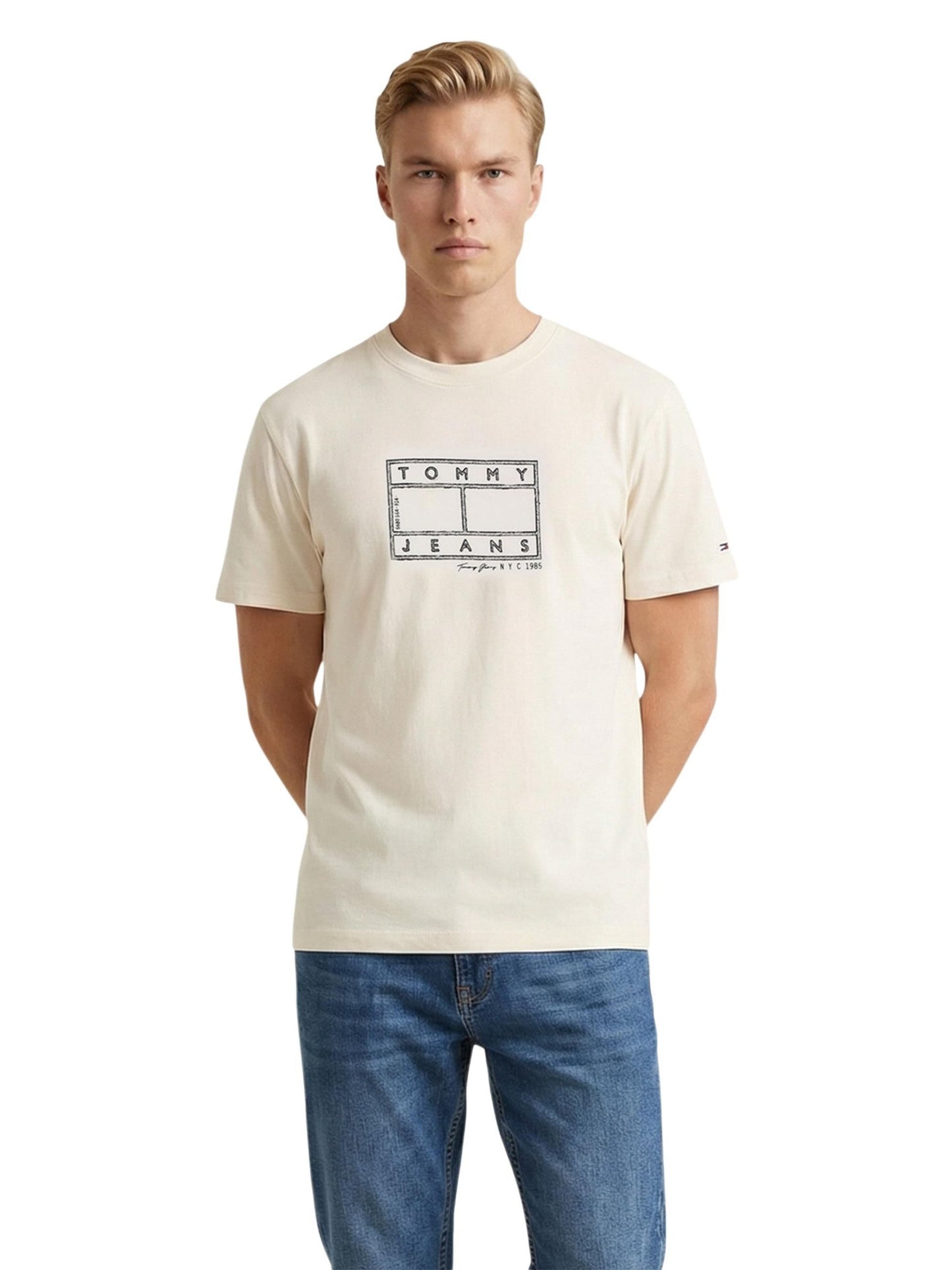 Tommy Jeans · Тениска · Бял | DontMiss.bg