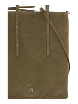 Bicolor Calf Leather Bos Taurus Shoulder Bag