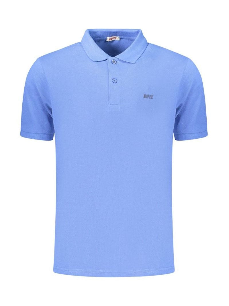 Blue Cotton Men's Polo Shirt
