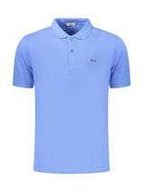 Blue Cotton Men's Polo Shirt