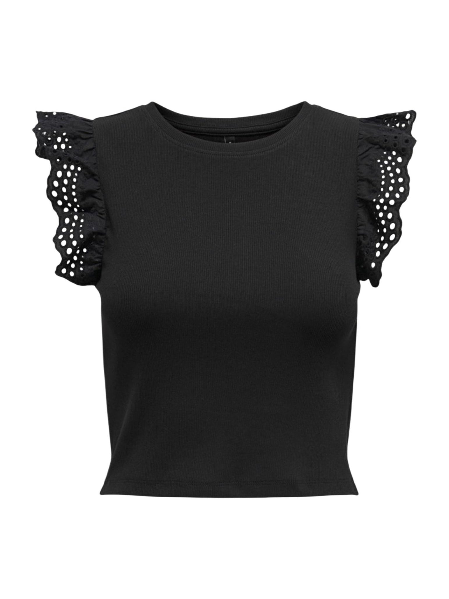 ONLY · Тениска · Onlmathilda S/L Lace Detail Jrs Noos | DontMiss.bg