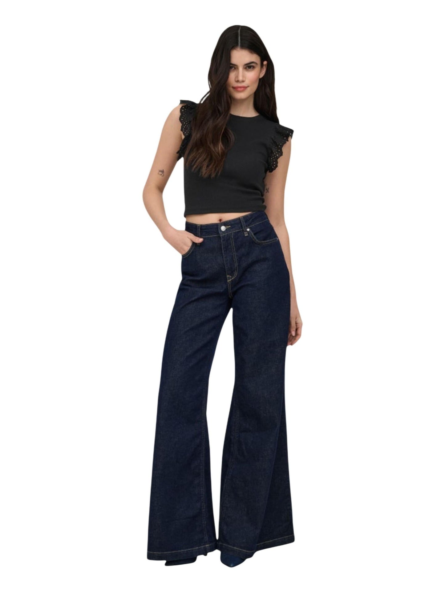 ONLY · Тениска · Onlmathilda S/L Lace Detail Jrs Noos | DontMiss.bg