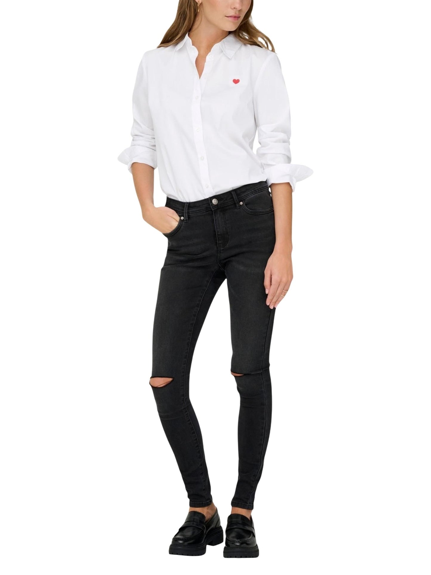 Jacqueline de Yong · Риза · Jdymio L/S Embroidery Shirt Wvn Noos | DontMiss.bg
