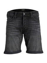Black Cotton Bermuda Shorts