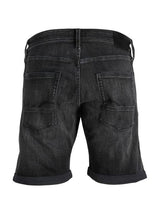 Black Cotton Bermuda Shorts
