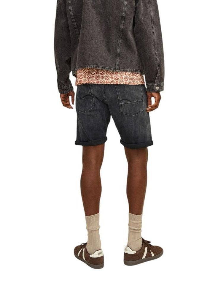 Black Cotton Bermuda Shorts