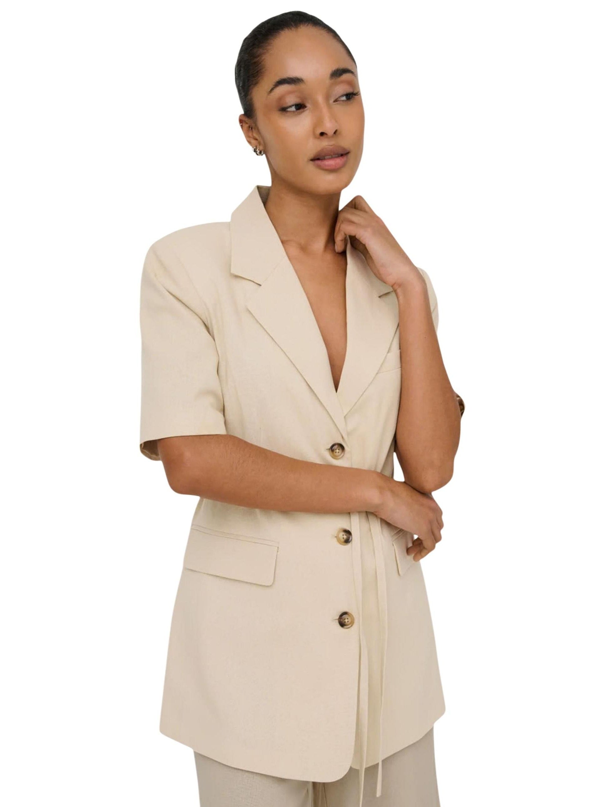 Jacqueline de Yong · Сако · Jdynaomi Linen S/S Belt Blazer Tlr | DontMiss.bg