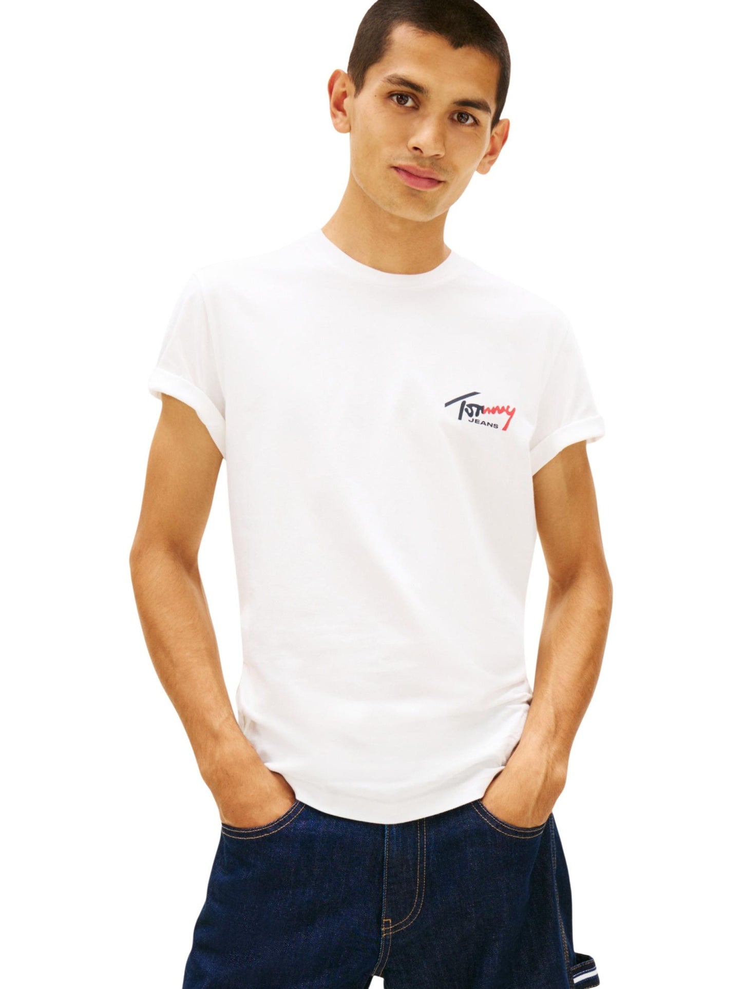 Tommy Jeans · Тениска · Бял | DontMiss.bg