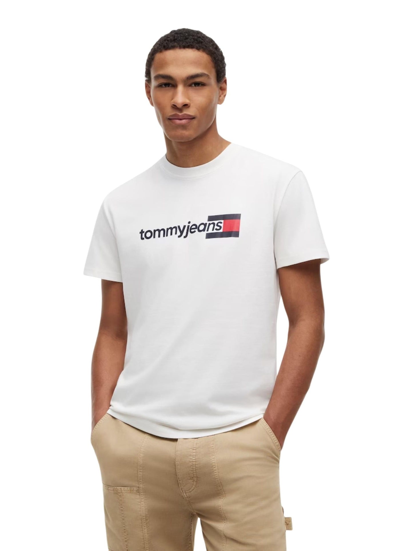 Tommy Jeans · Тениска · Бял | DontMiss.bg