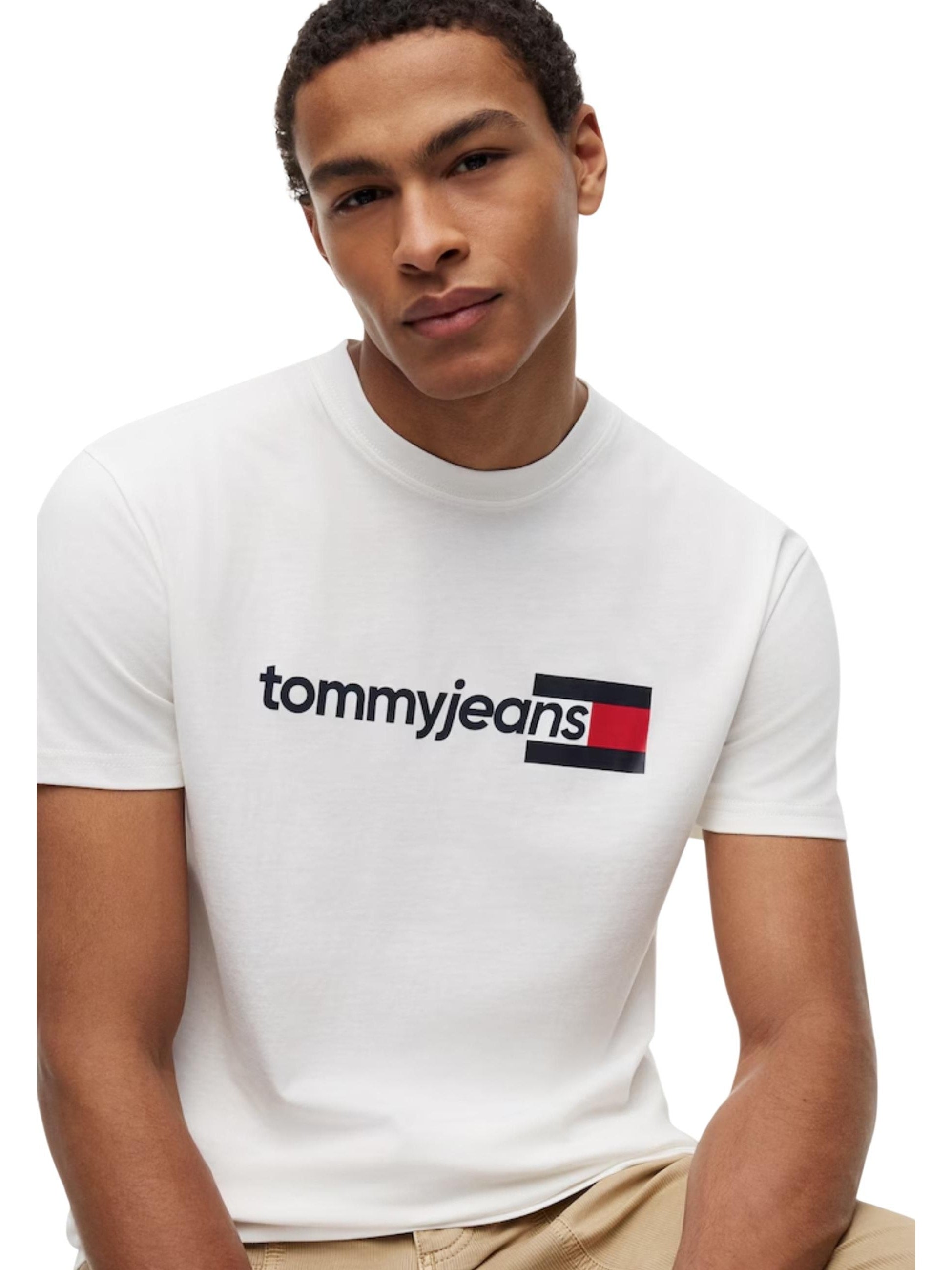 Tommy Jeans · Тениска · Бял | DontMiss.bg