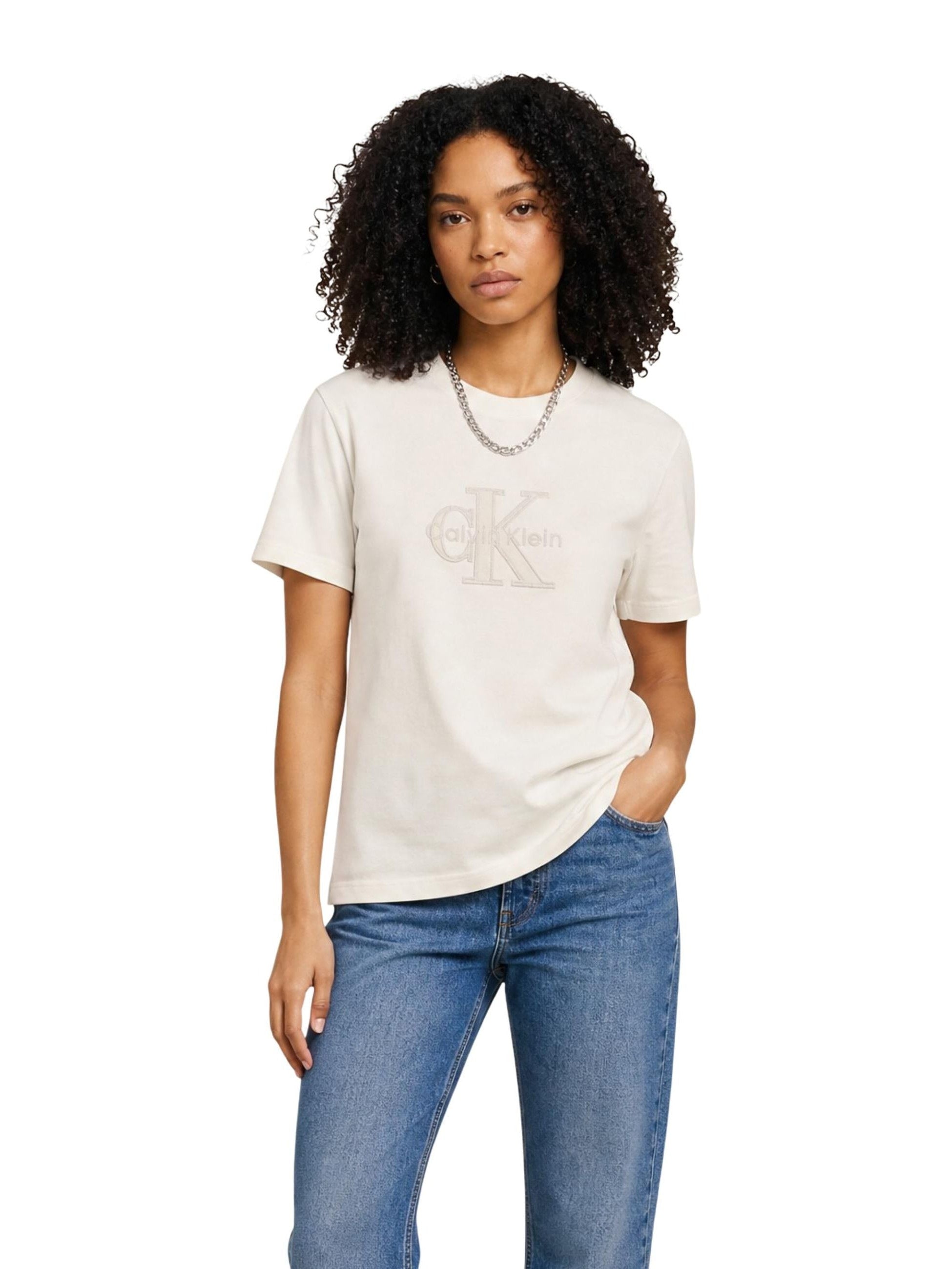 Calvin Klein Jeans · Тениска · Бял | DontMiss.bg