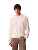 Calvin Klein Jeans · Пуловер · Бял | DontMiss.bg