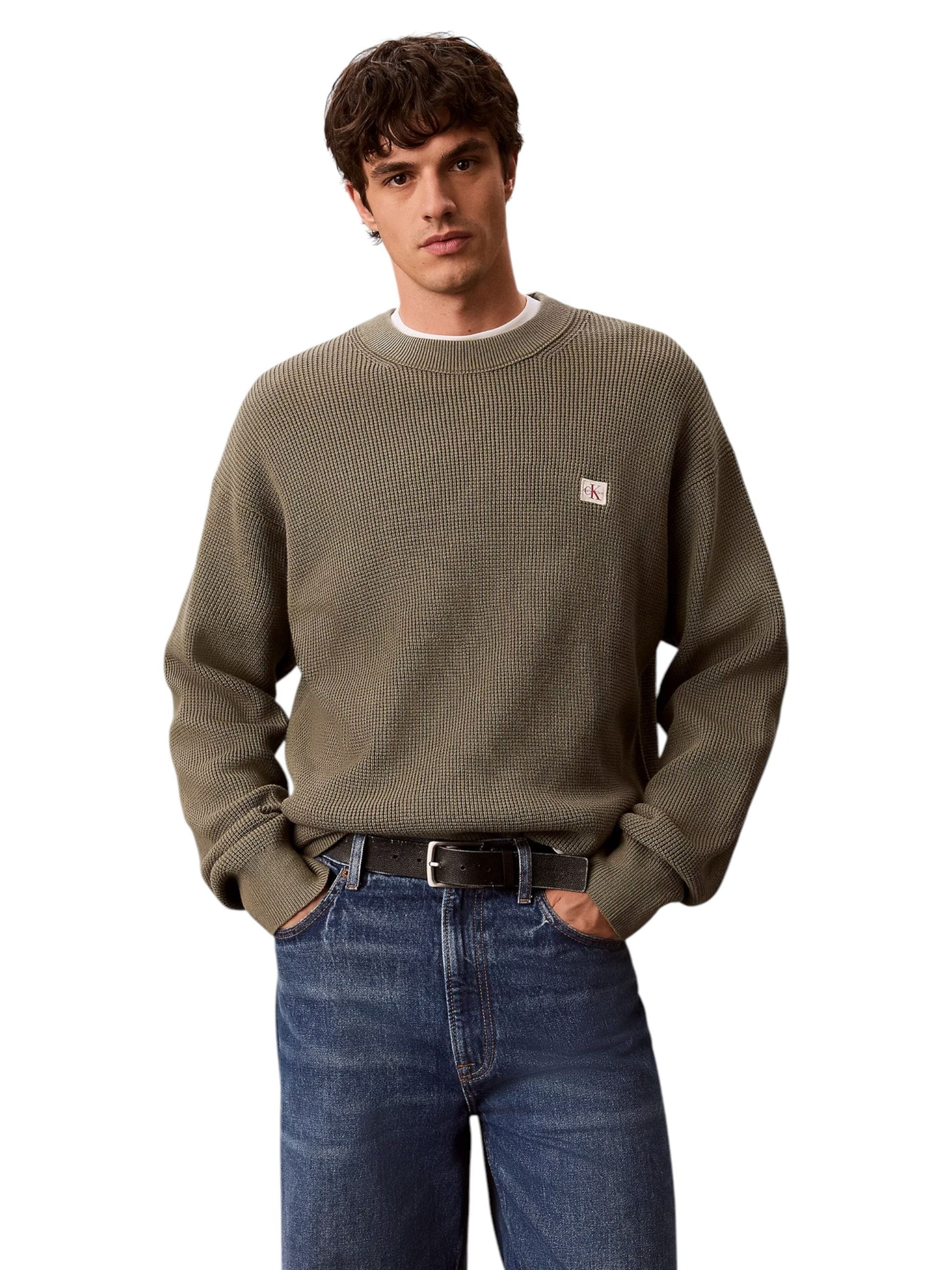 Calvin Klein Jeans · Пуловер · LS EZ COTTON WAFFLE | DontMiss.bg