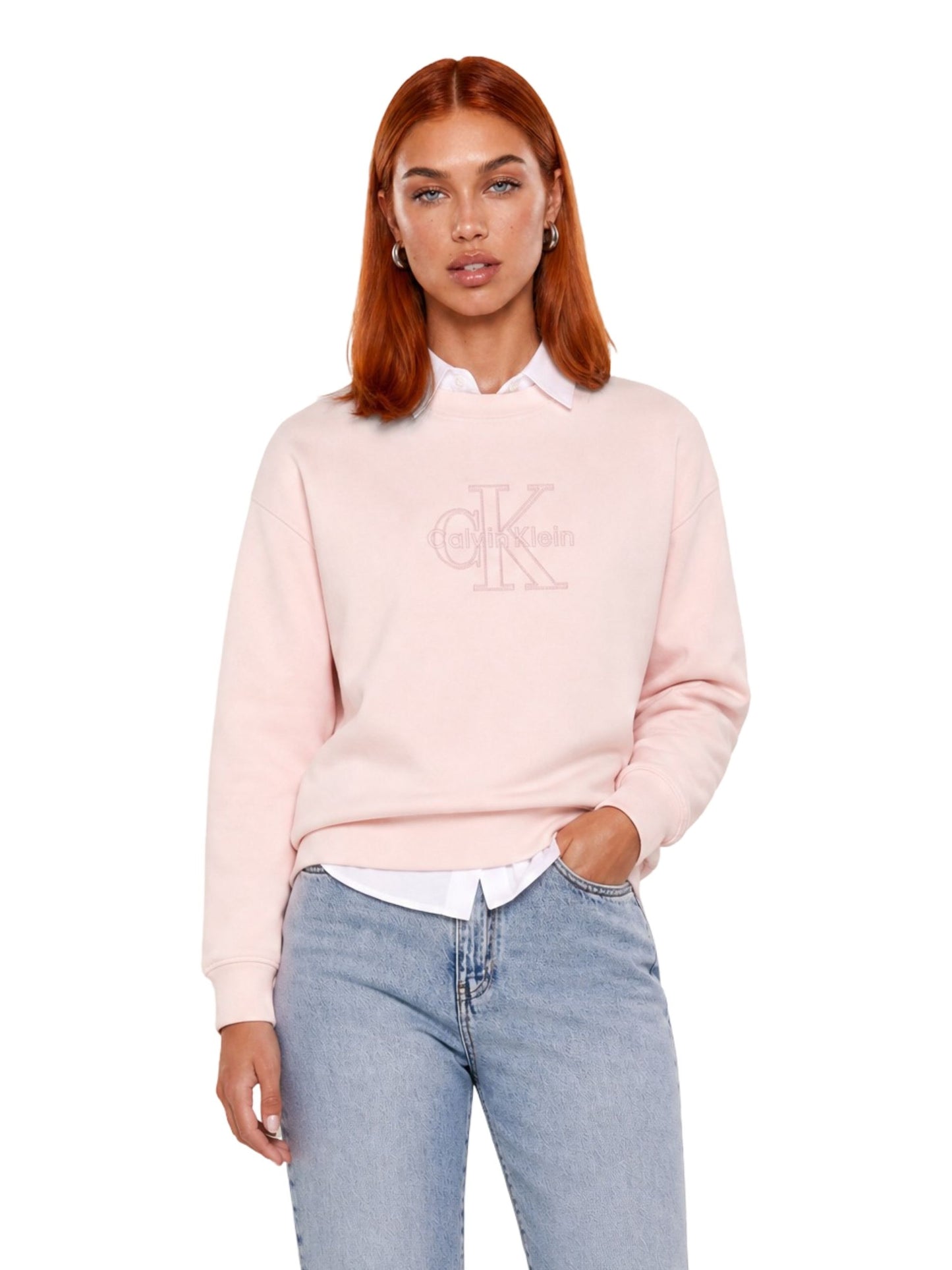Calvin Klein Jeans · Суитшърт · Розов | DontMiss.bg