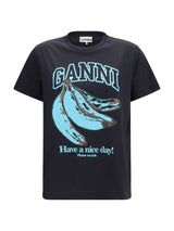 Ganni · Тениска · Черен | DontMiss.bg