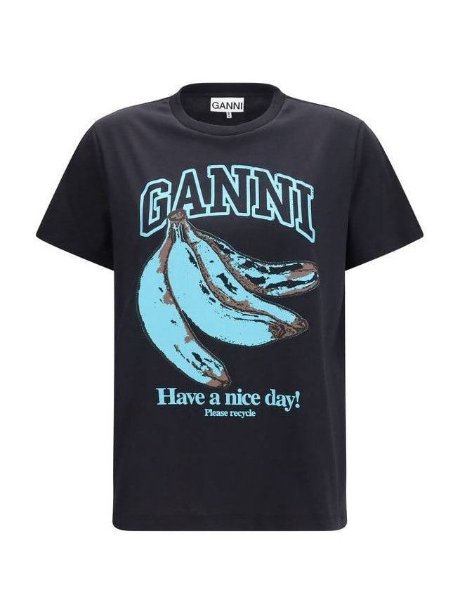 Ganni · Тениска · Черен | DontMiss.bg