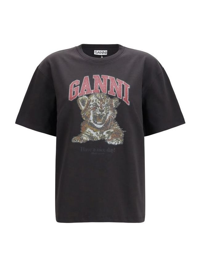 Ganni · Тениска · Черен | DontMiss.bg