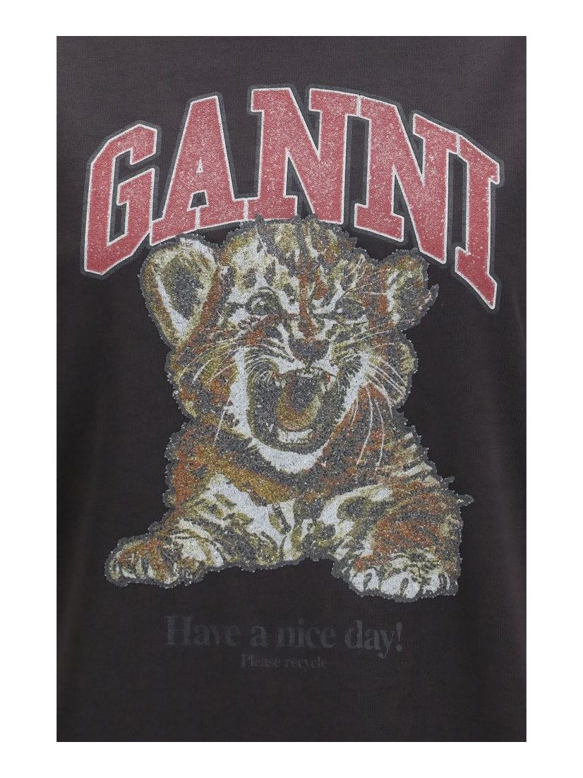 Ganni · Тениска · Черен | DontMiss.bg