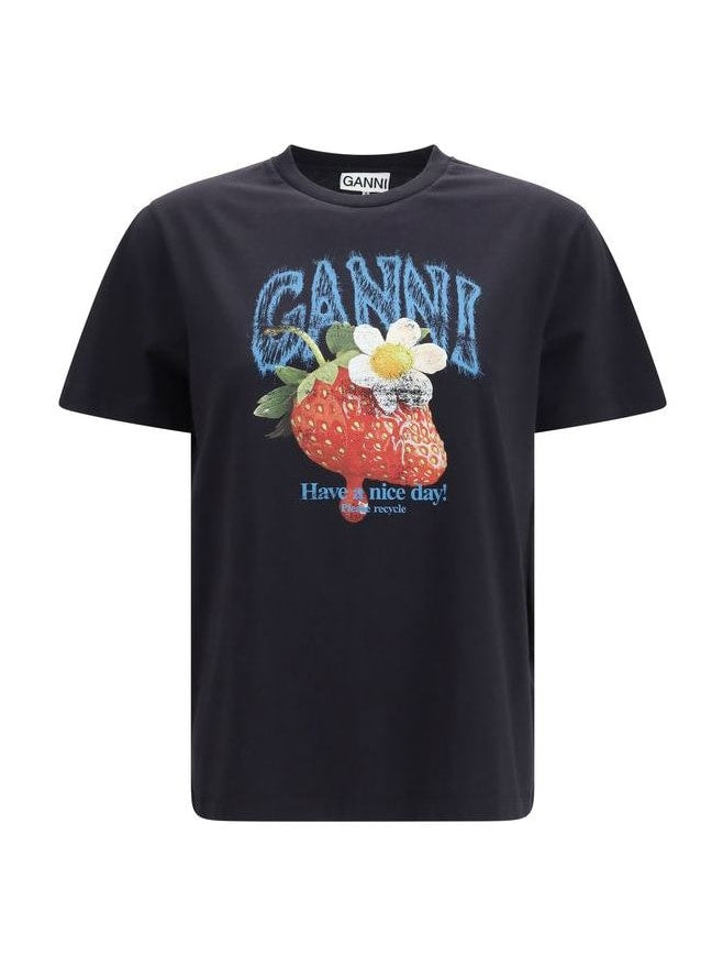 Ganni · Тениска · Черен | DontMiss.bg