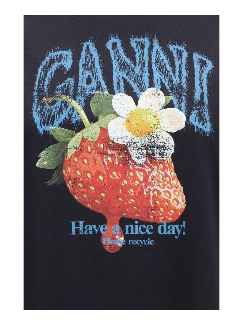 Ganni · Тениска · Черен | DontMiss.bg
