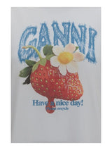 Ganni · Тениска · Бял | DontMiss.bg