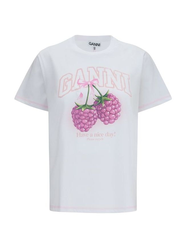 Ganni · Тениска · Бял | DontMiss.bg