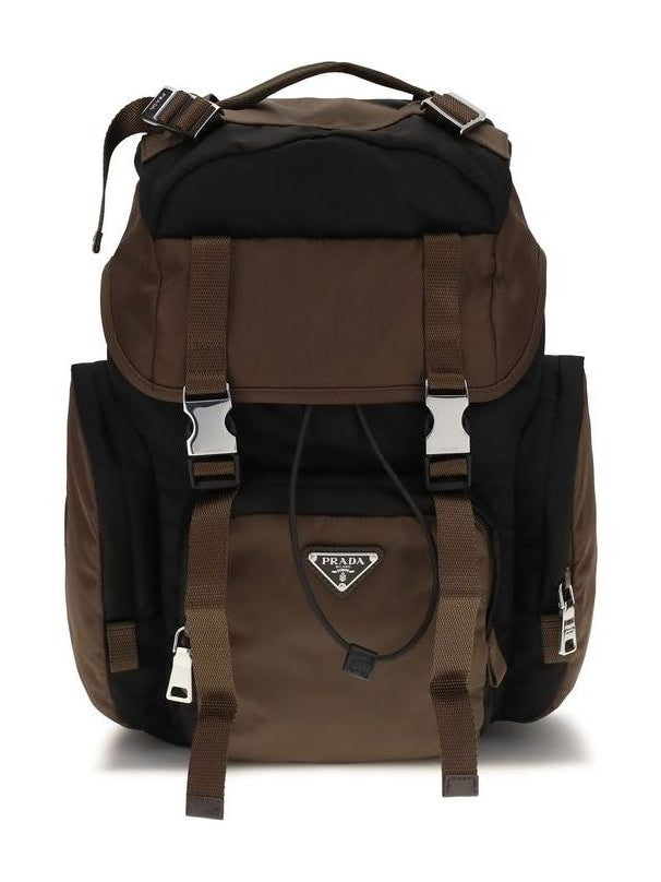 Brown Recycled Polyamide Backpack