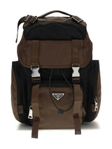 Brown Recycled Polyamide Backpack