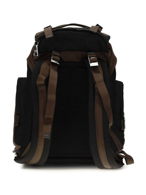 Brown Recycled Polyamide Backpack