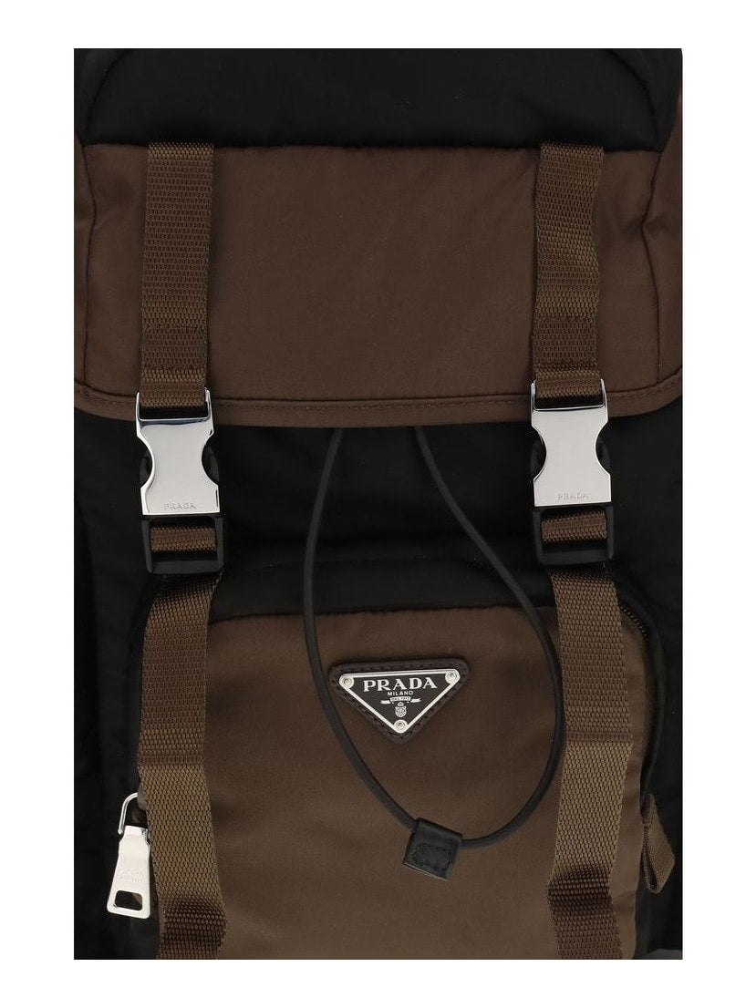 Brown Recycled Polyamide Backpack
