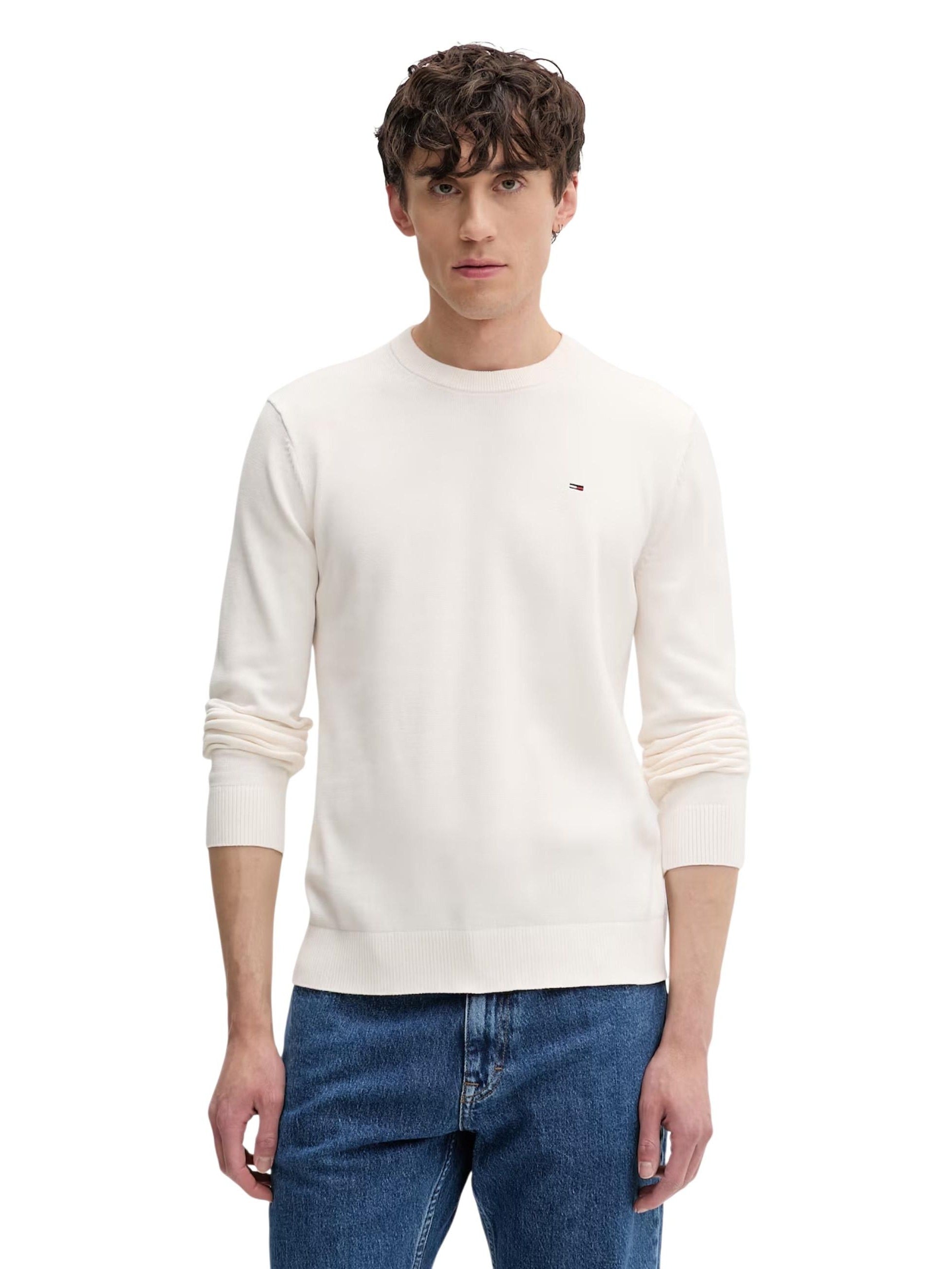 Tommy Jeans · Пуловер · Бял | DontMiss.bg