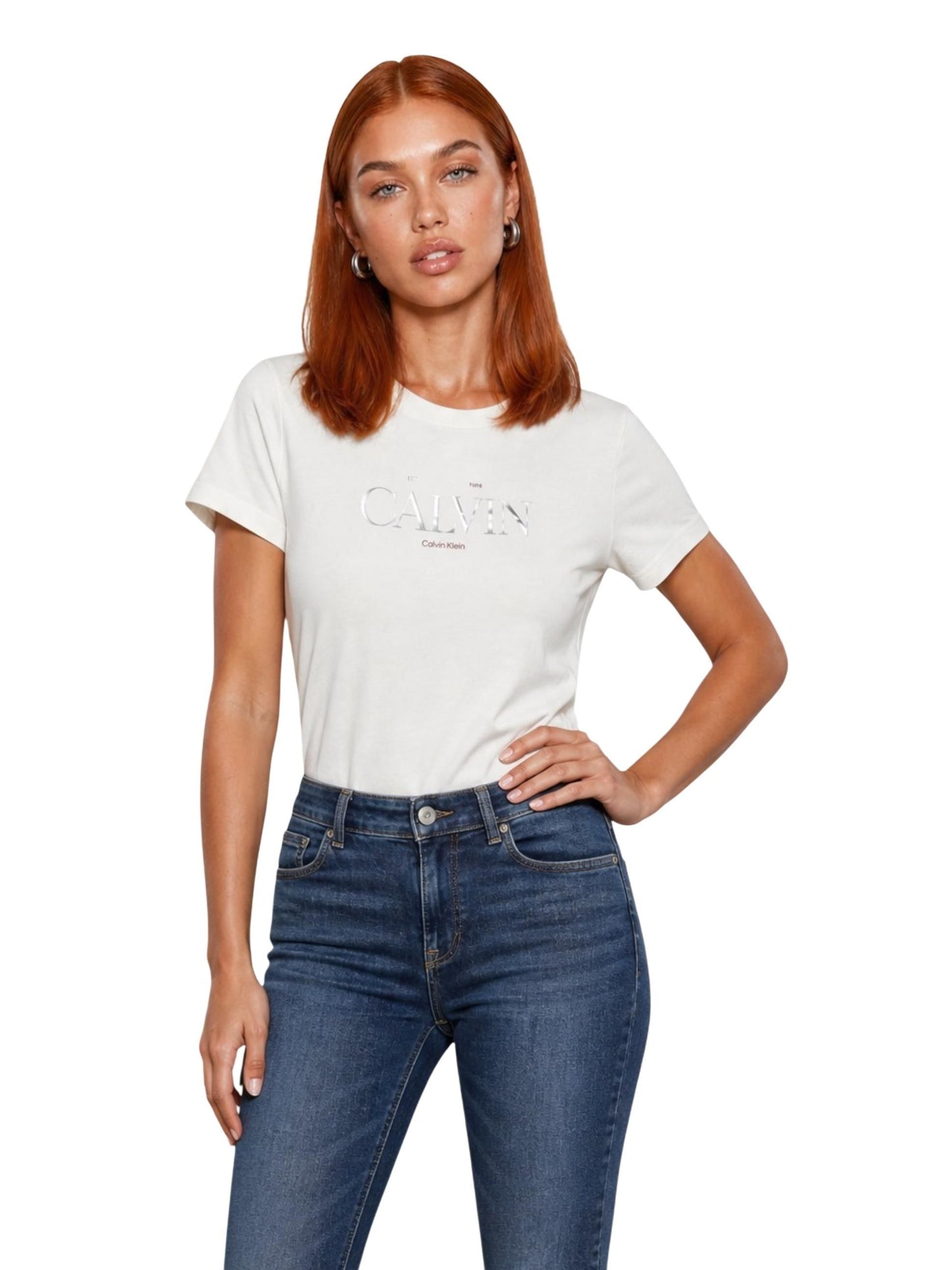 Calvin Klein Jeans · Тениска · Бял | DontMiss.bg