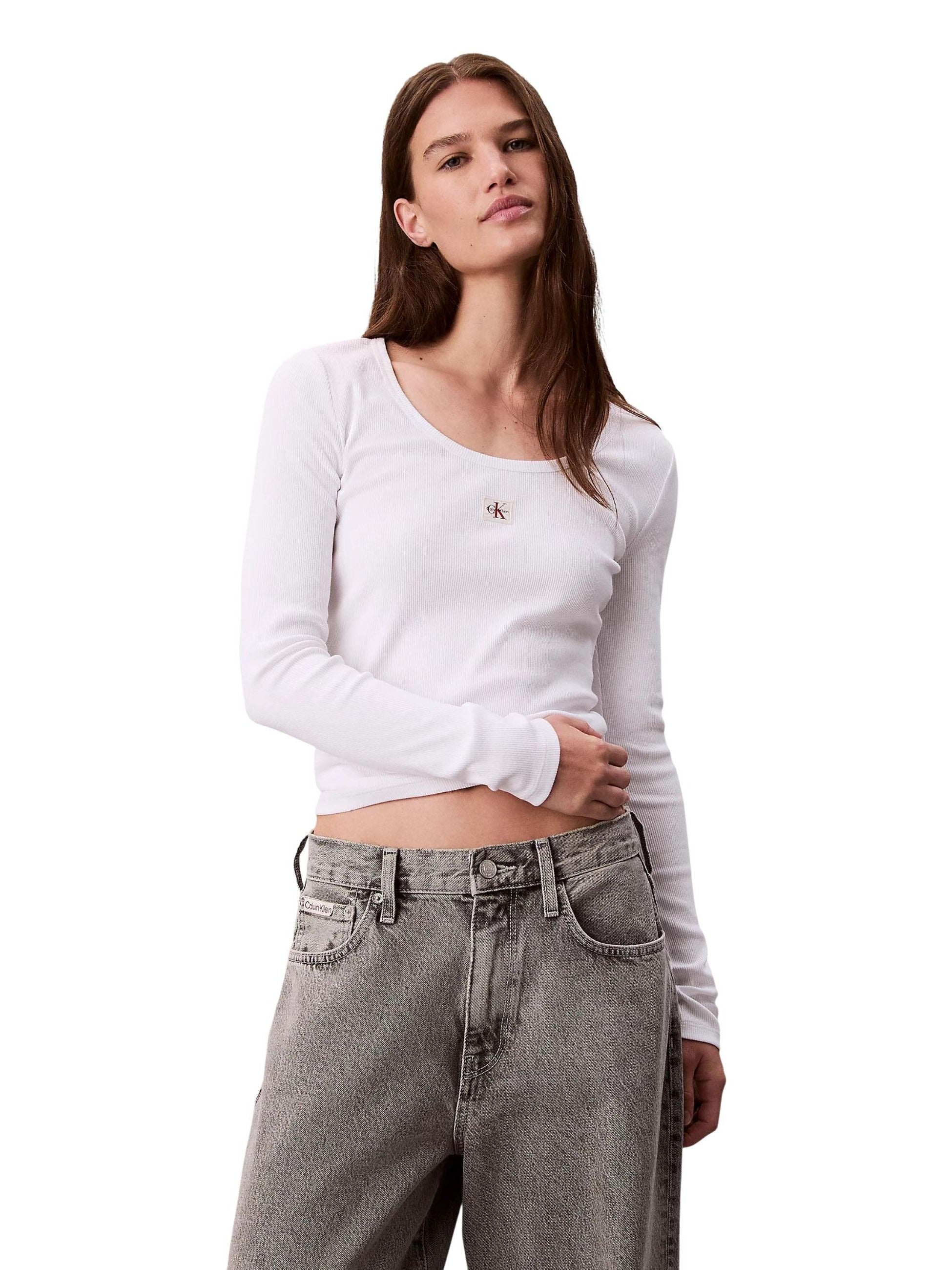 Calvin Klein Jeans · Тениска · Бял | DontMiss.bg