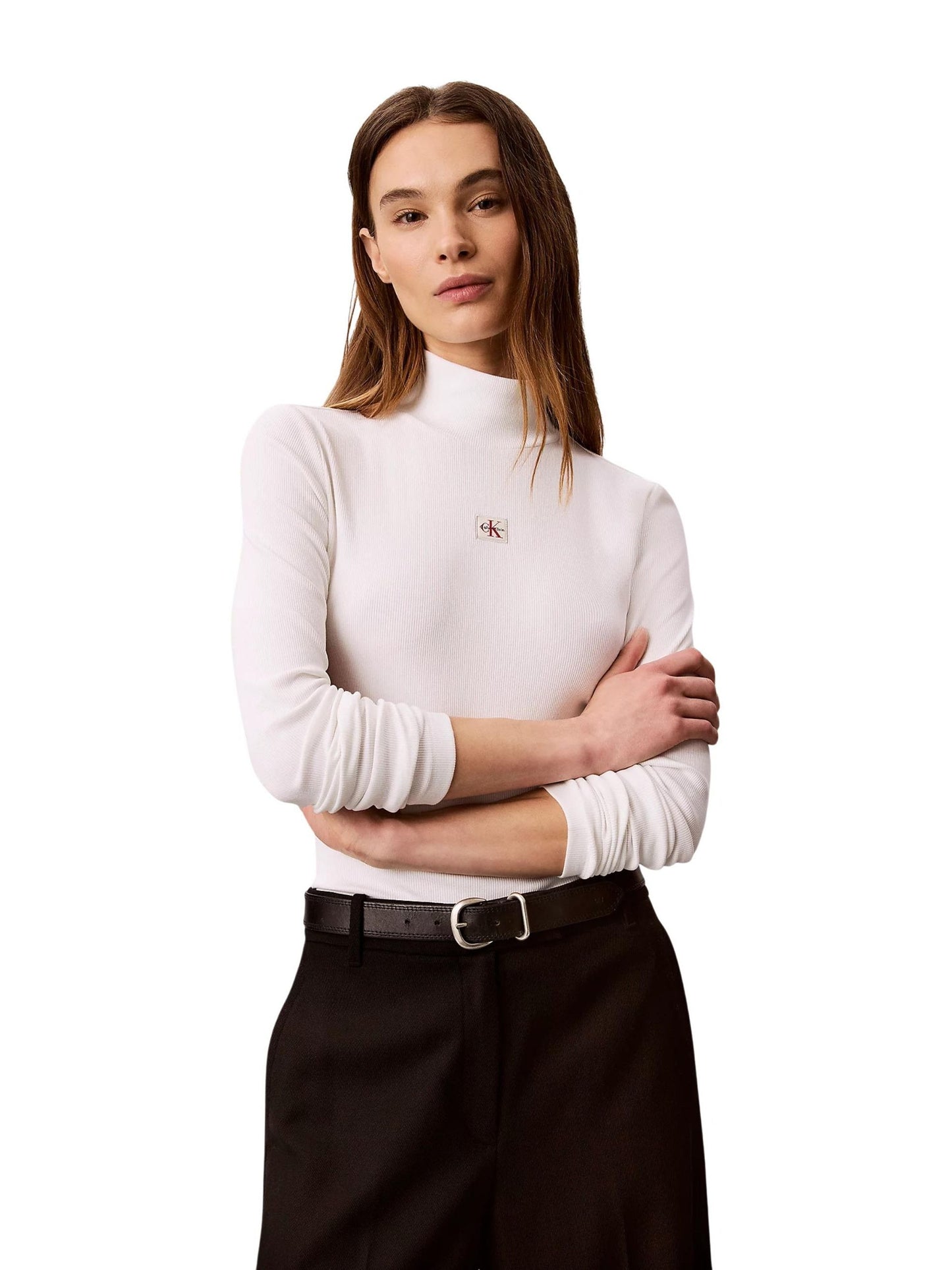 Calvin Klein Jeans · Поло · LS WOVEN LABEL TURTL | DontMiss.bg