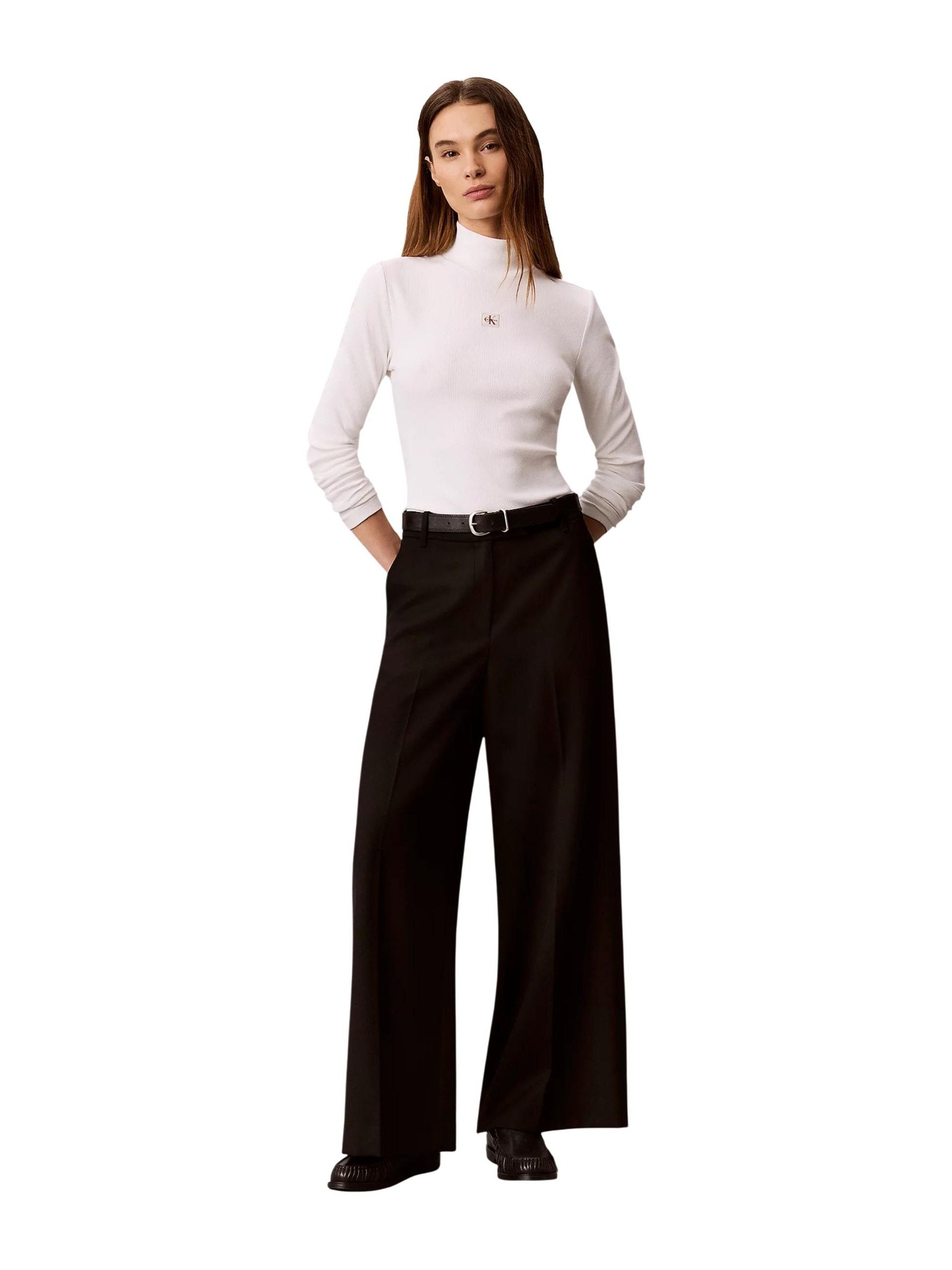 Calvin Klein Jeans · Поло · LS WOVEN LABEL TURTL | DontMiss.bg