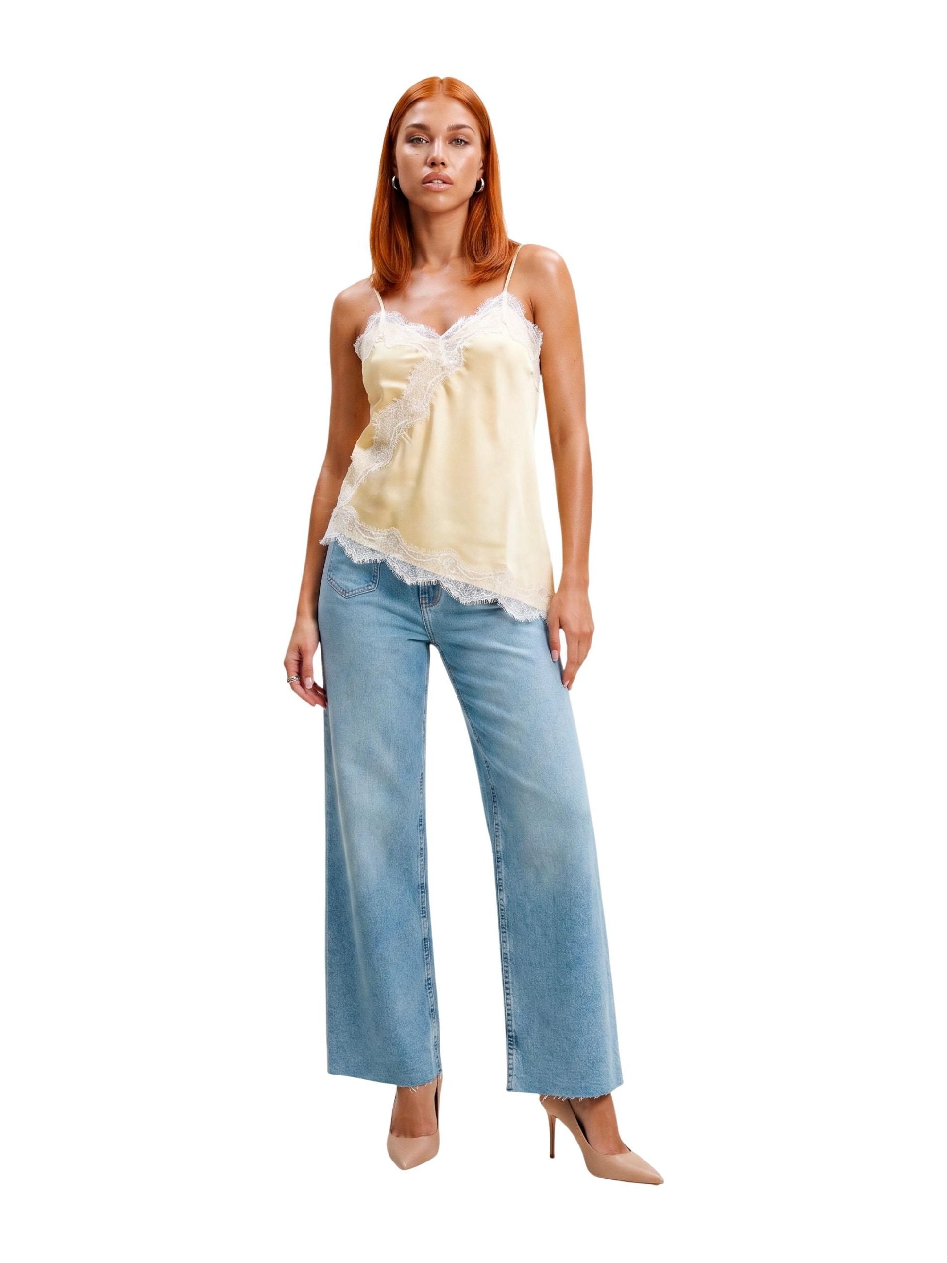 Jacqueline de Yong · Потник · JDYFIFI S/L ASYM LACE SINGLET WVN NOOS | DontMiss.bg