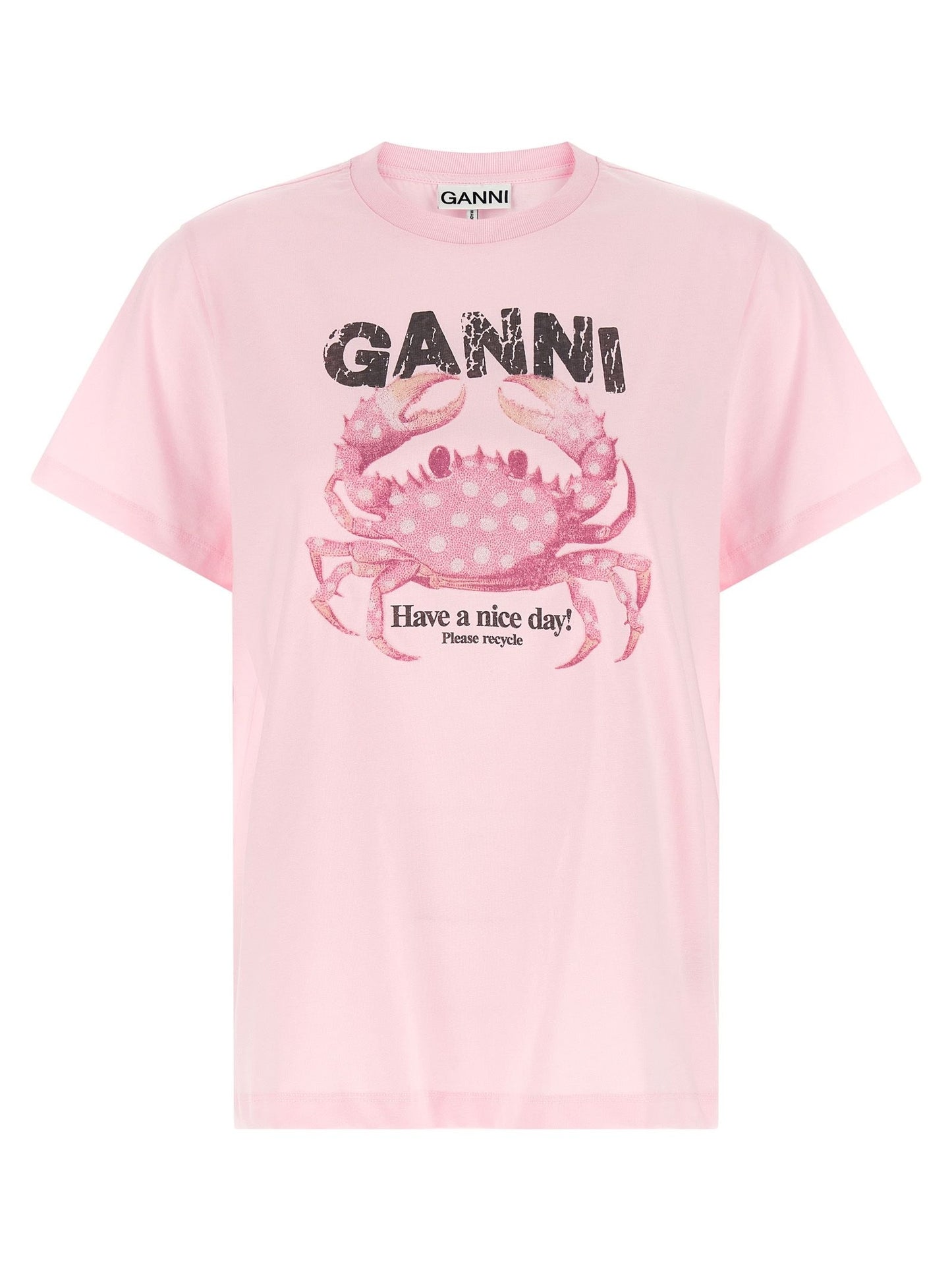 Ganni · Тениска · Розов | DontMiss.bg