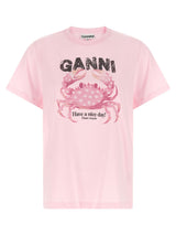 Ganni · Тениска · Розов | DontMiss.bg