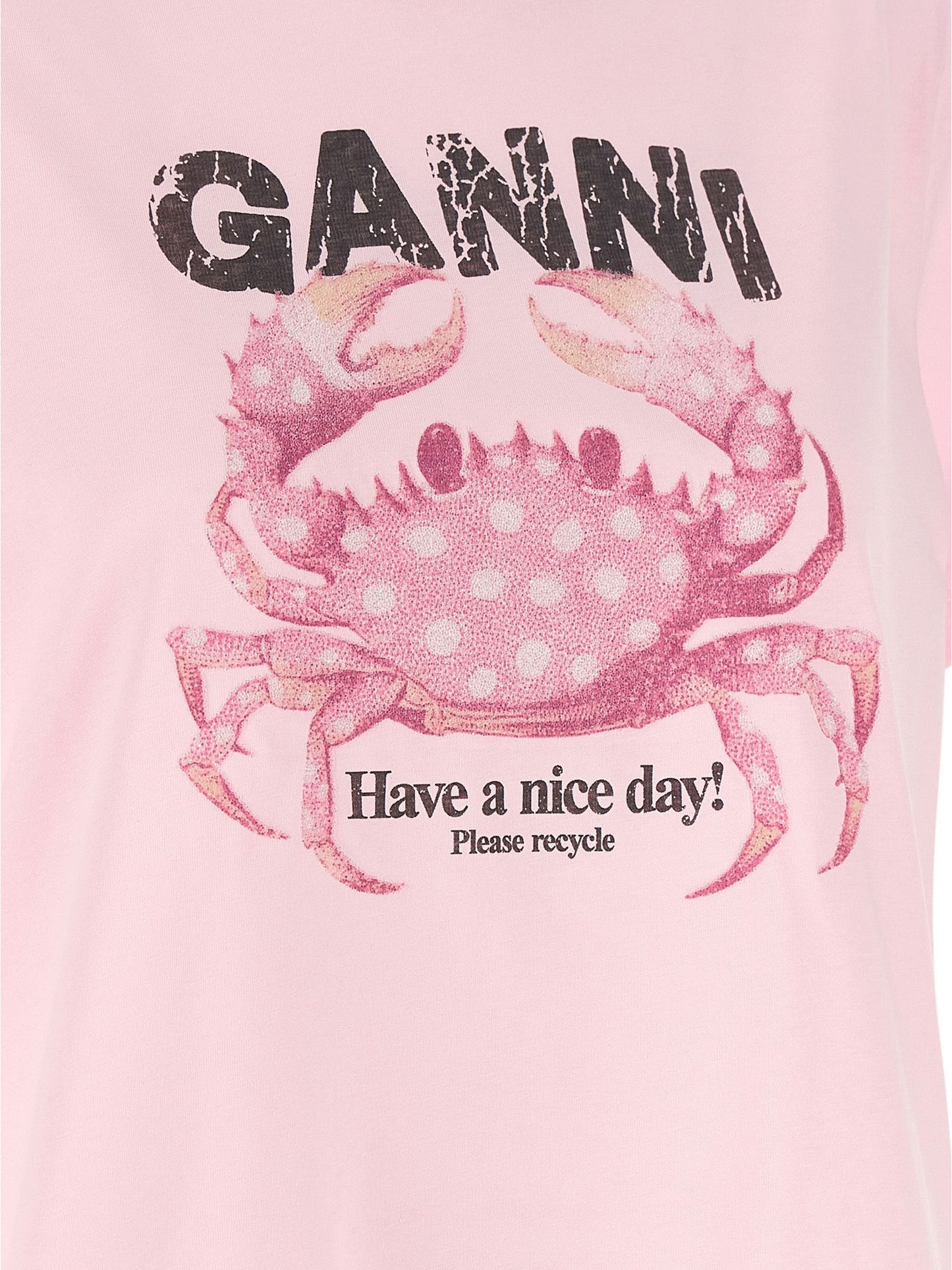 Ganni · Тениска · Розов | DontMiss.bg