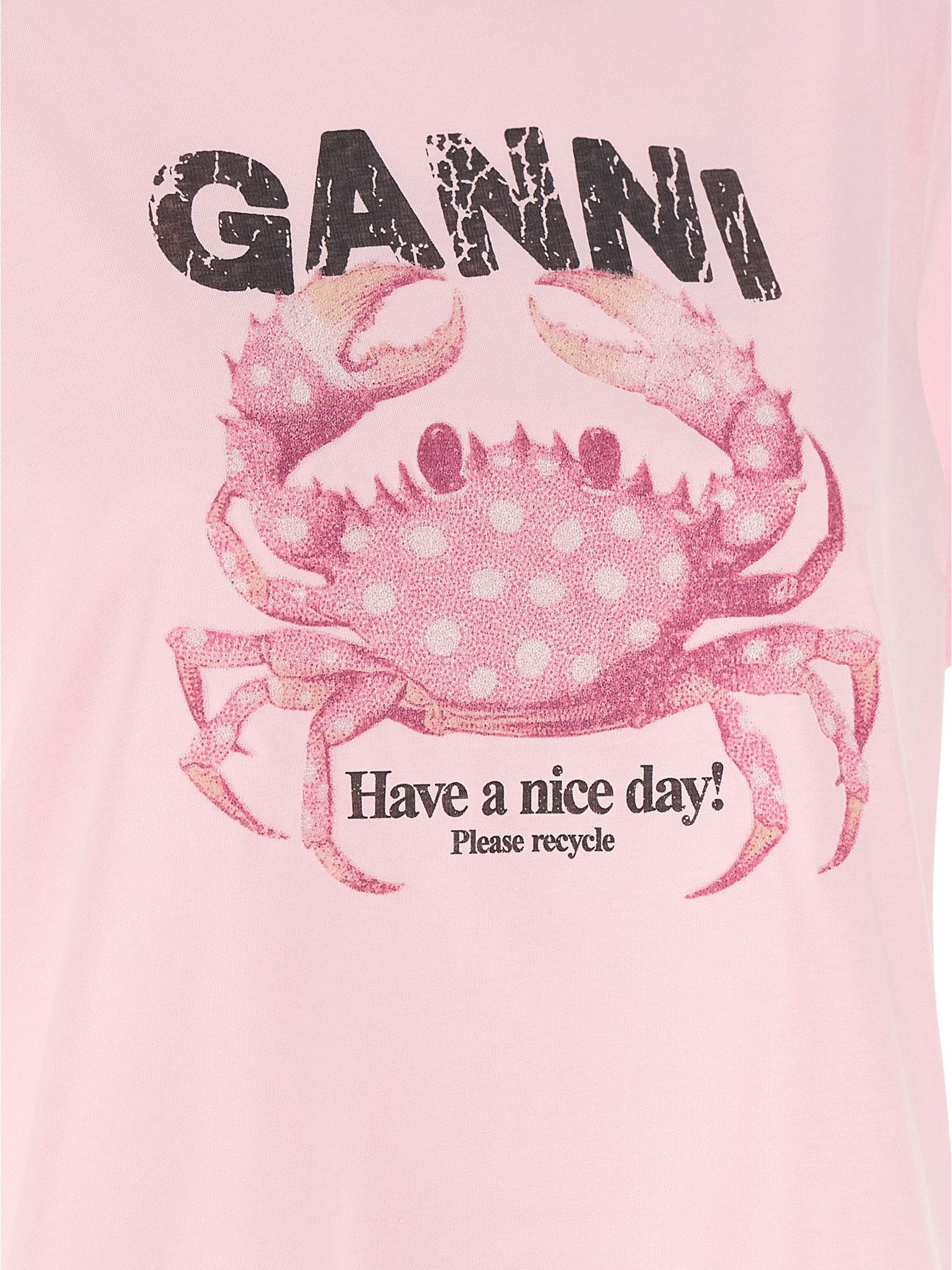 Ganni · Тениска · Розов | DontMiss.bg