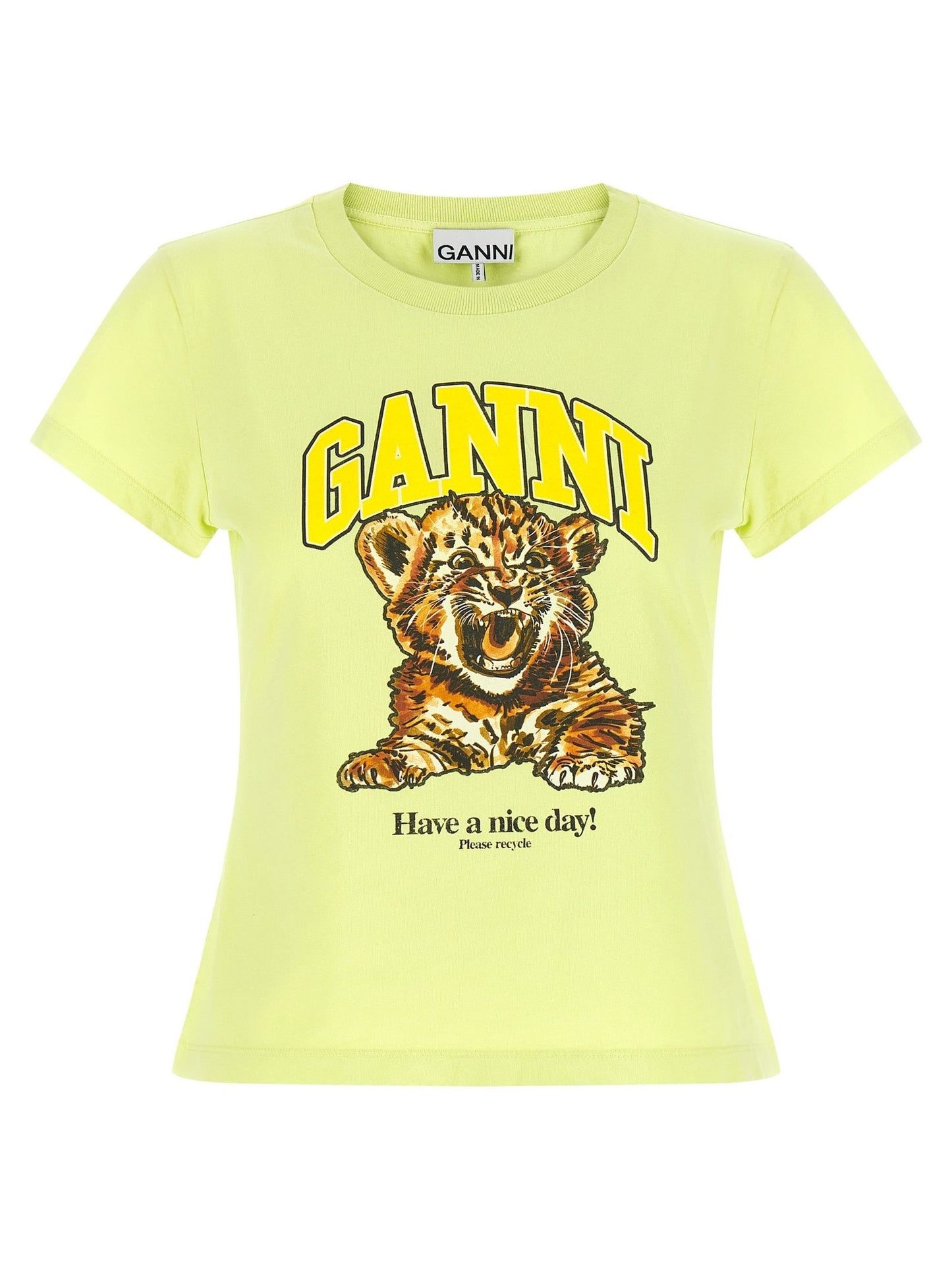 Ganni · Тениска · Зелен | DontMiss.bg