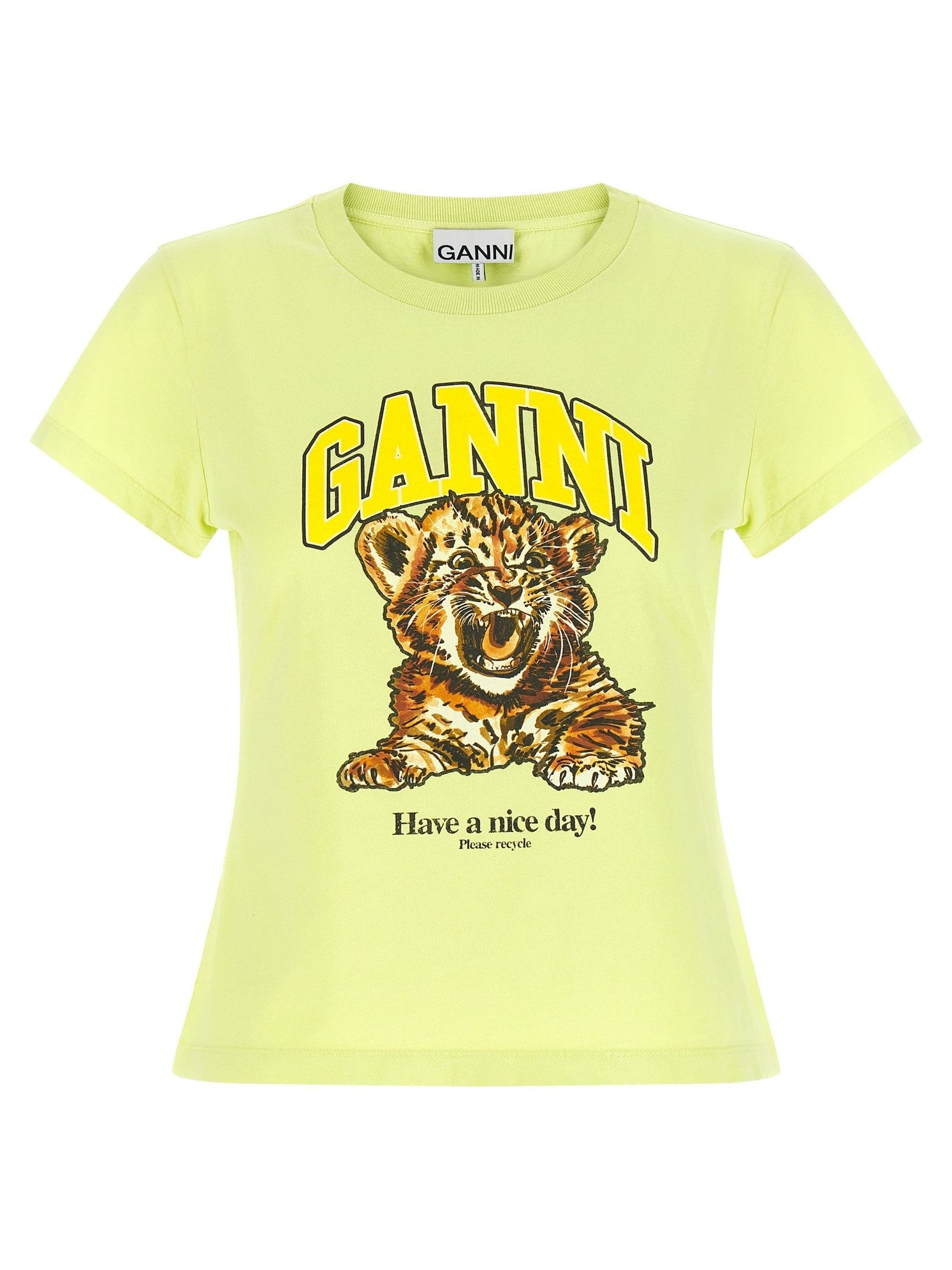 Ganni · Тениска · Зелен | DontMiss.bg
